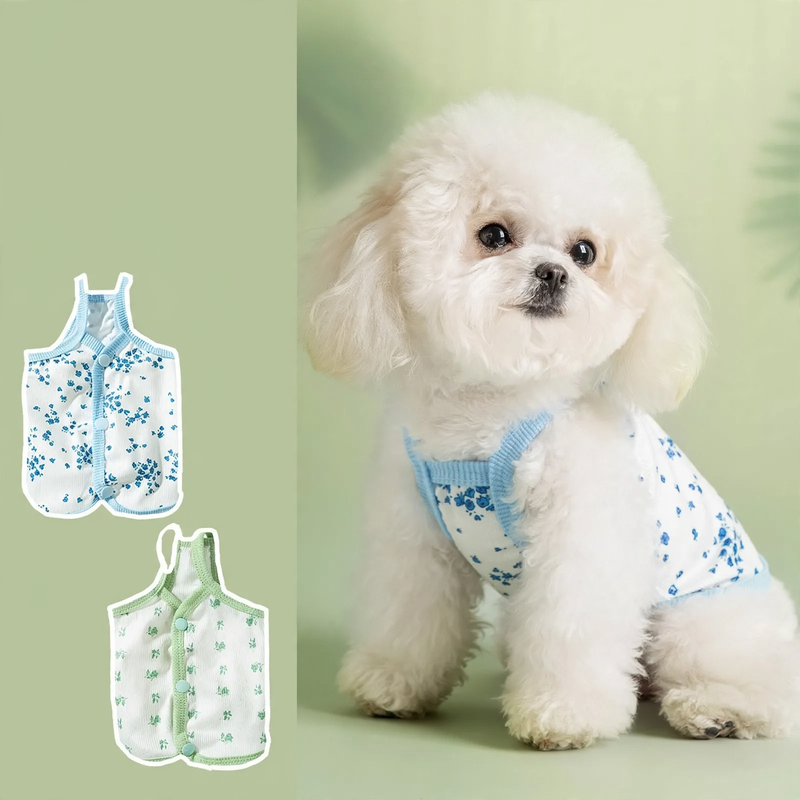 Summer strap dress for cats and small dogs, cotton