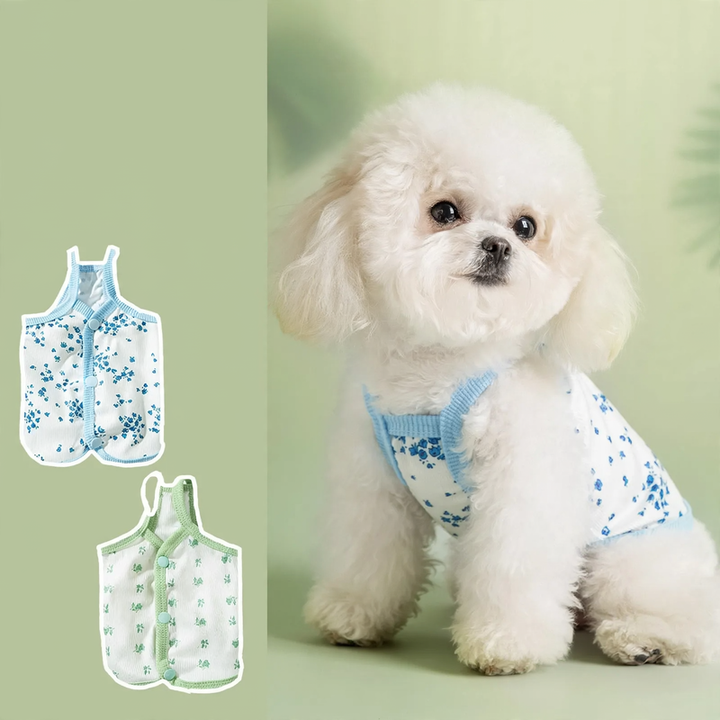 Summer strap dress for cats and small dogs, cotton