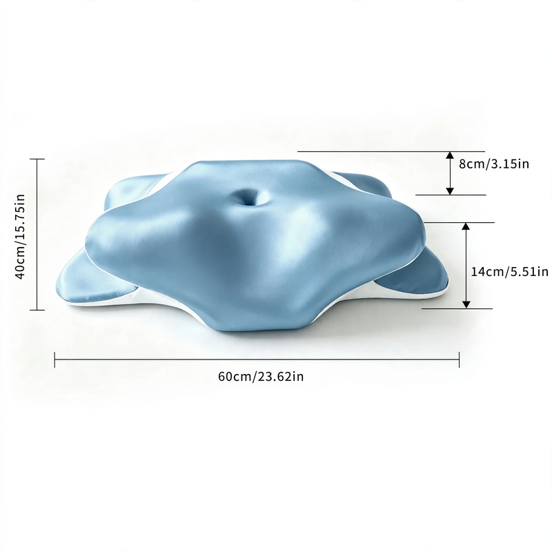 Neck support pillow made of memory foam, butterfly shape