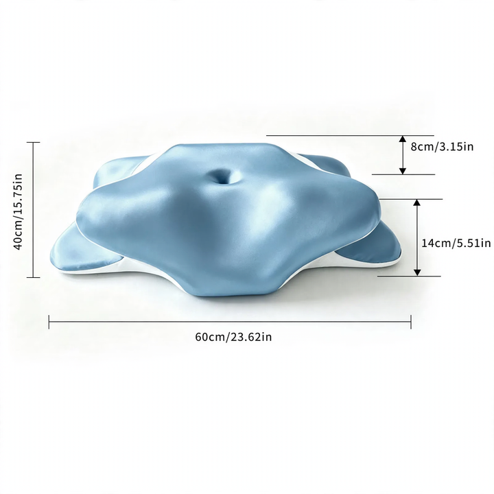 Neck support pillow made of memory foam, butterfly shape