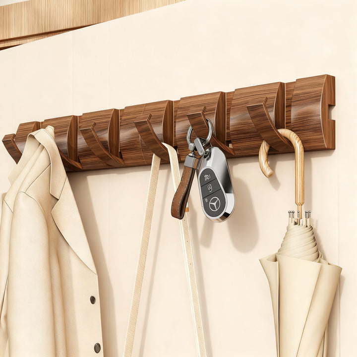 Foldable bathroom door hooks made of ABS