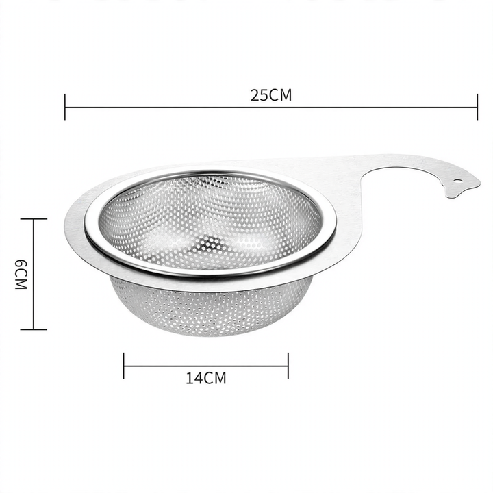 Stainless steel draining basket for the sink, hanging