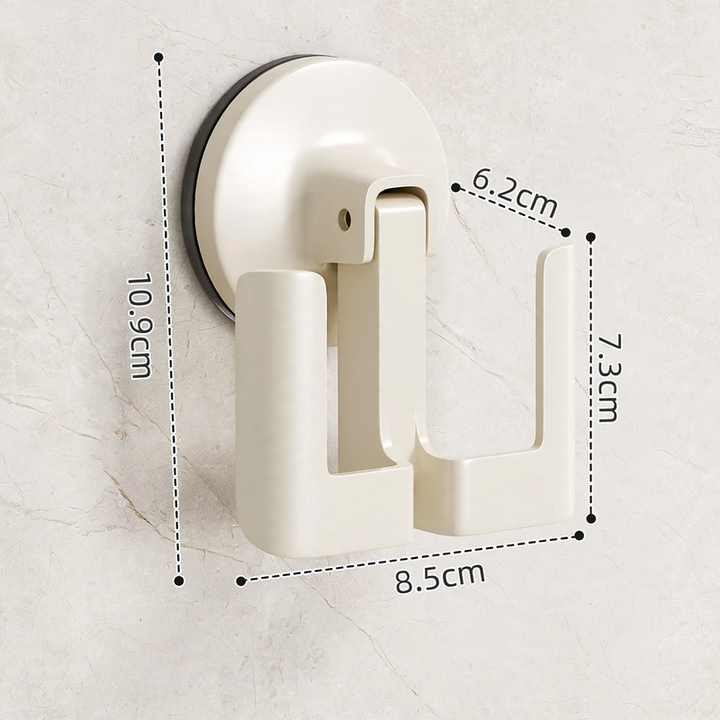 Bathroom shoe holder with suction cup, no drilling