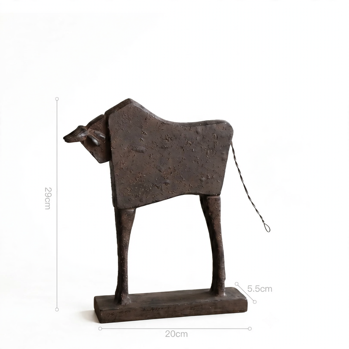 Animal sculpture made of resin, horse or cattle
