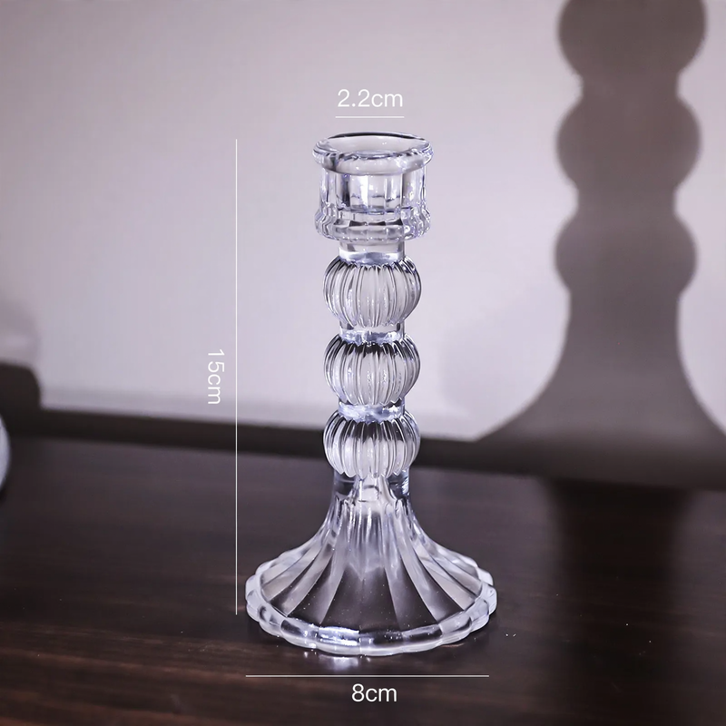 Glass candle holders, modern design