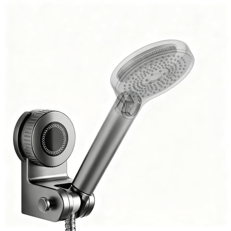 shower head holder with suction cup, 360° rotatable