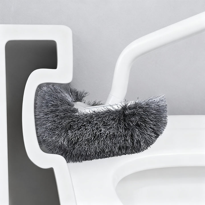 Toilet brush with long handle, wall mountable