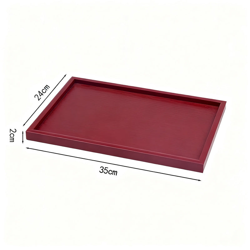 Wood serving tray, rectangular, Neuchinese design