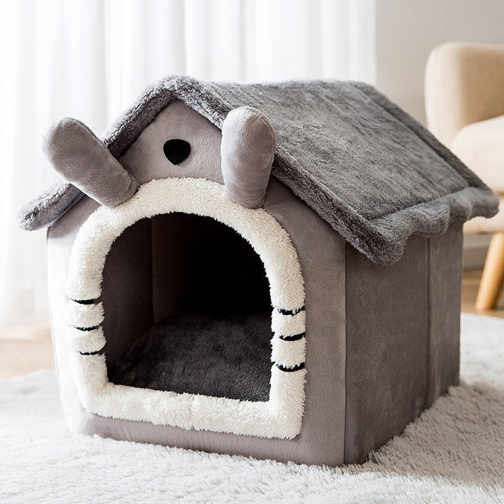 Pet bed with roof, PP cotton, closed