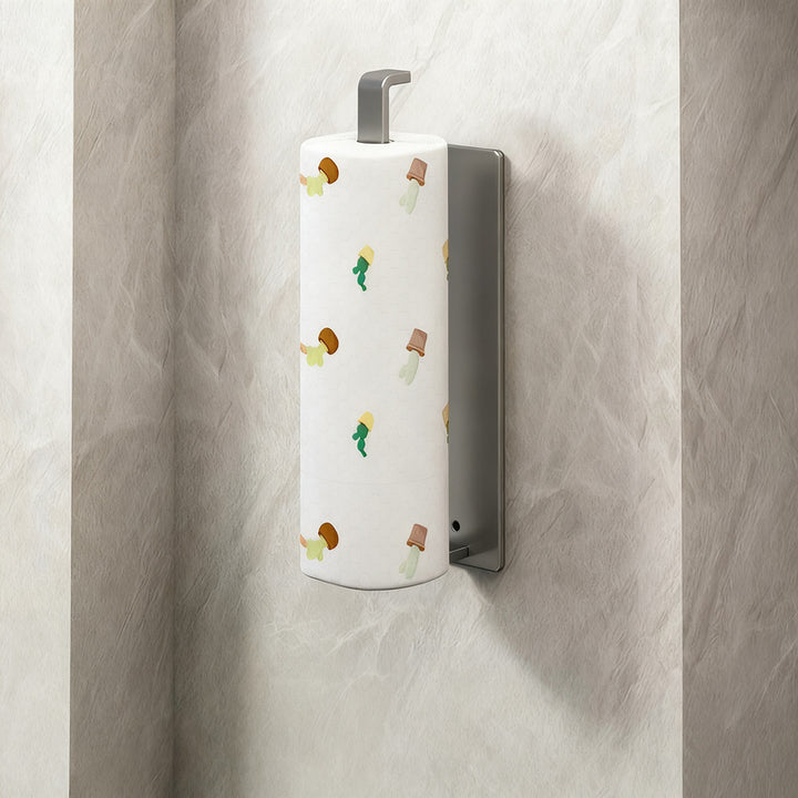 Carbon steel kitchen roll holder, wall-mounted