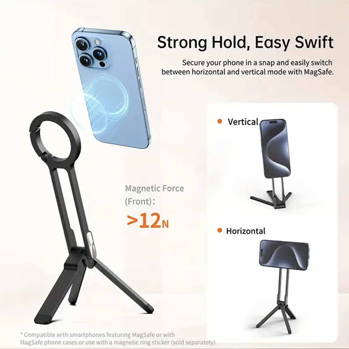 Magnetic phone holder, portable and versatile