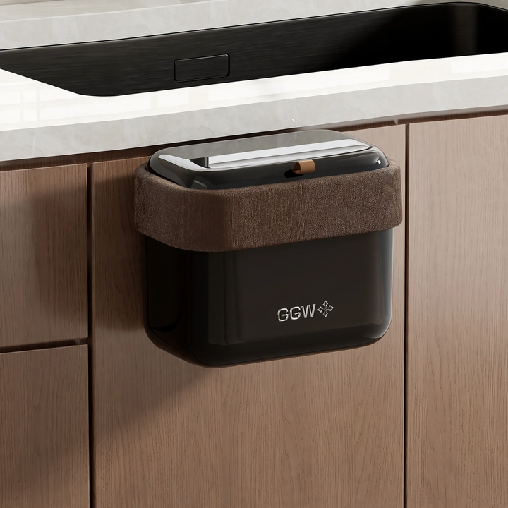 Wall-mounted waste container with lid, 12 L
