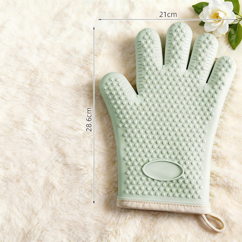 Silicone oven gloves, non-slip, various thicknesses