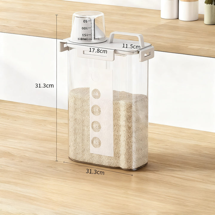 Plastic storage container with lid, airtight