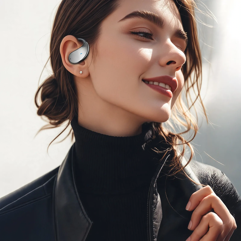 Open wireless earbuds for hanging