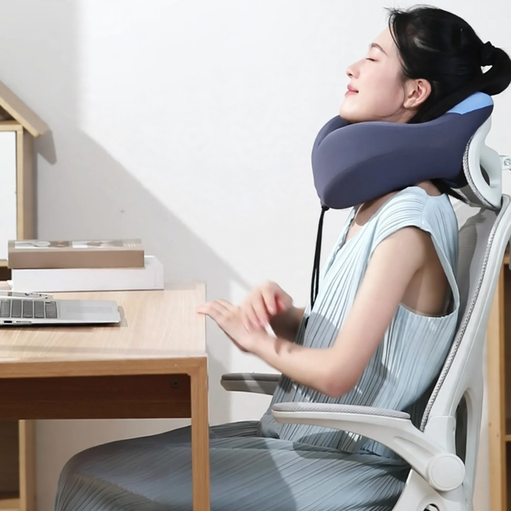 U-shaped neck pillow with memory foam