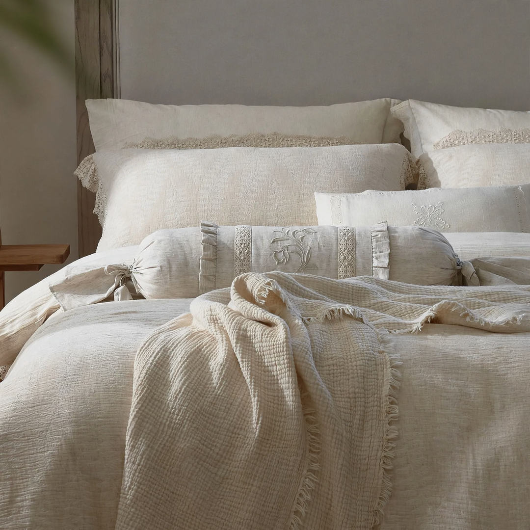 Linen-Cotton-Bedding-Set, 4-piece