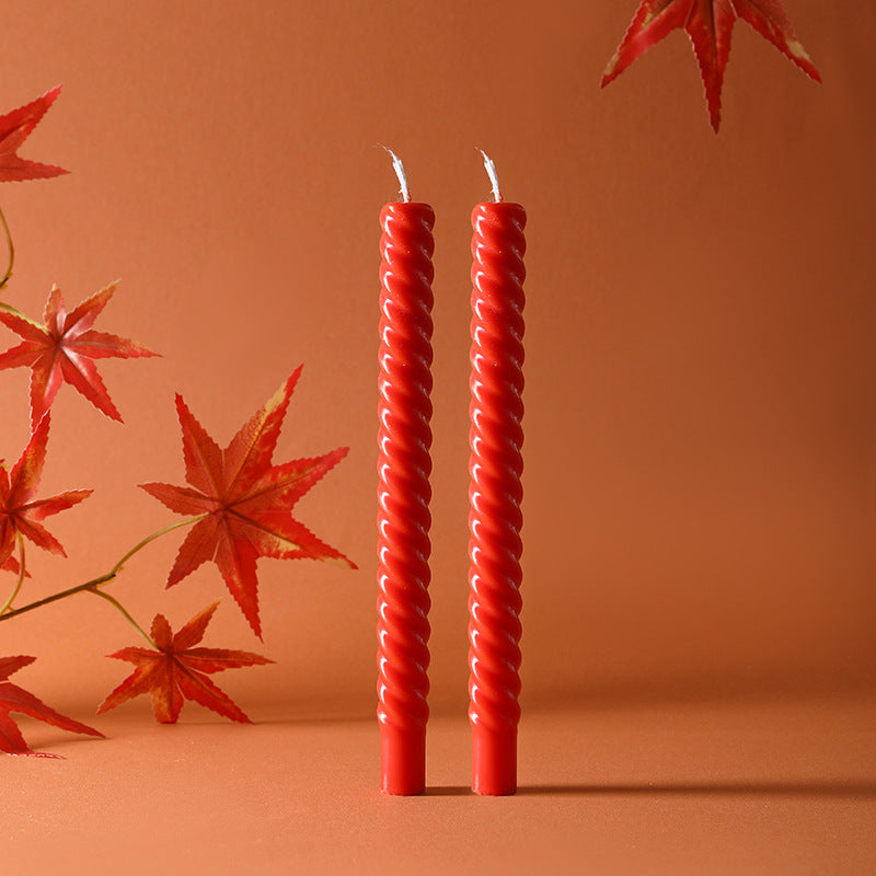 Scented candle in glass, long stems, hand-poured
