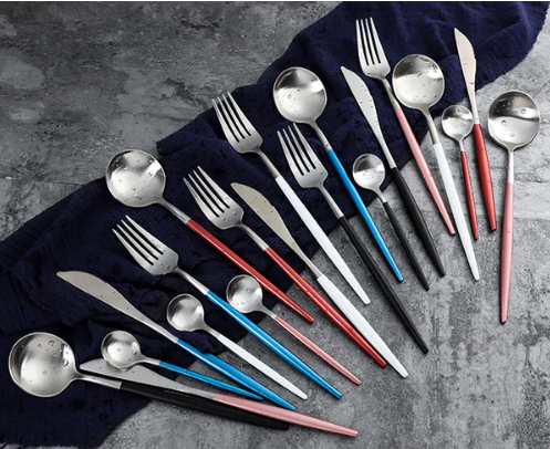 Luxury 24-Piece Gold-Silver Cutlery Set for Stylish Table Setting Noxord