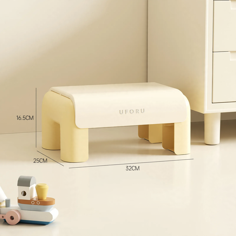 Plastic toilet stool, space-saving