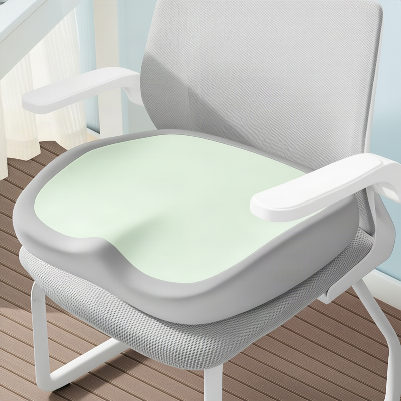 Heated seat cushion made of high-quality loden cream