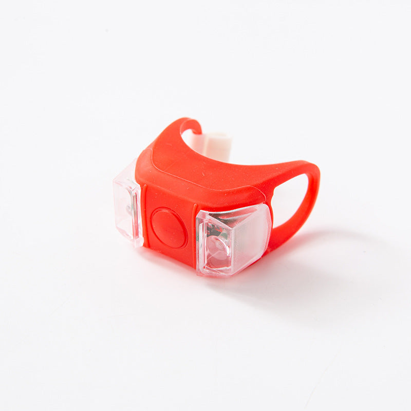 Silicone frog light with double LED for bicycles