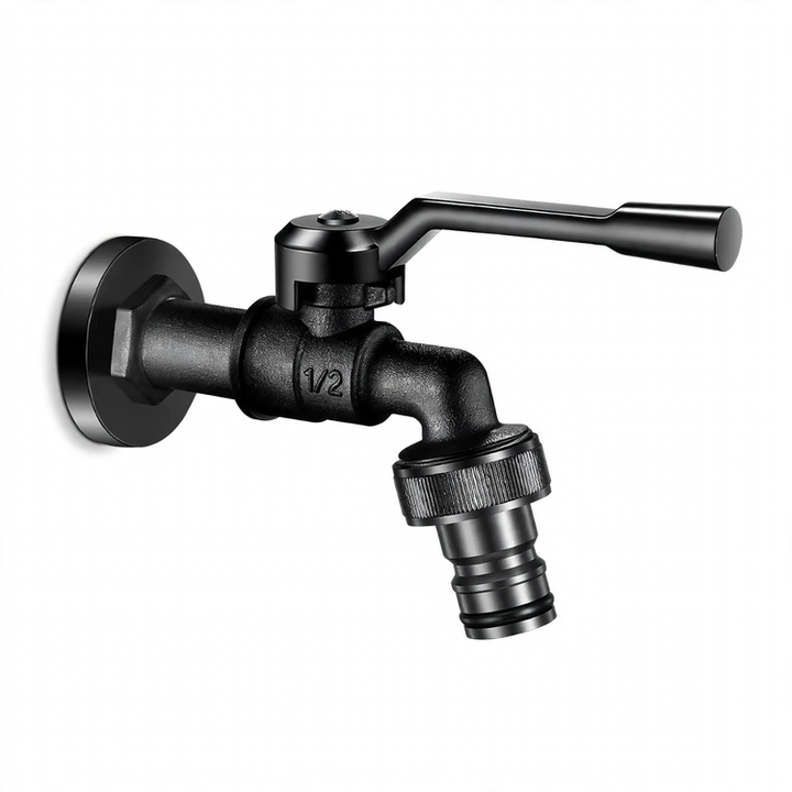 Outdoor faucet with double outlet, frost-proof