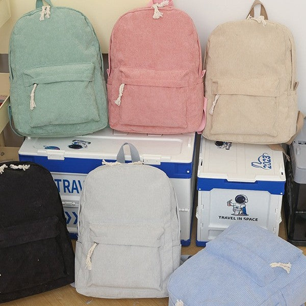 Cord fabric backpack
