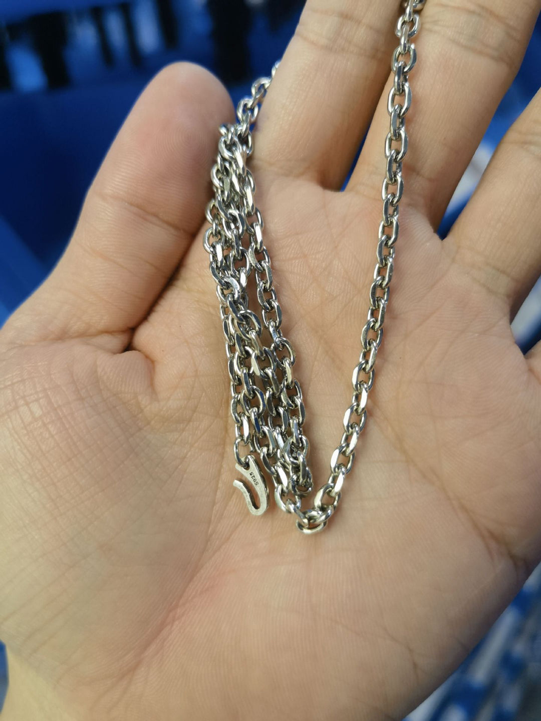 Cross necklace, silver-plated