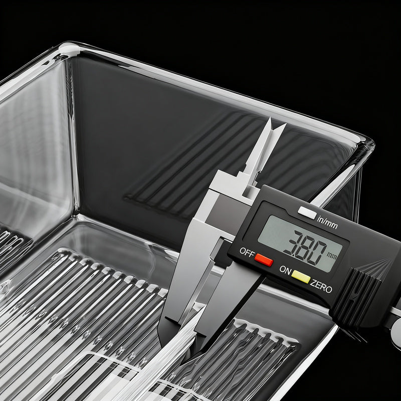 Refrigerator drawer made of PET with drain grid