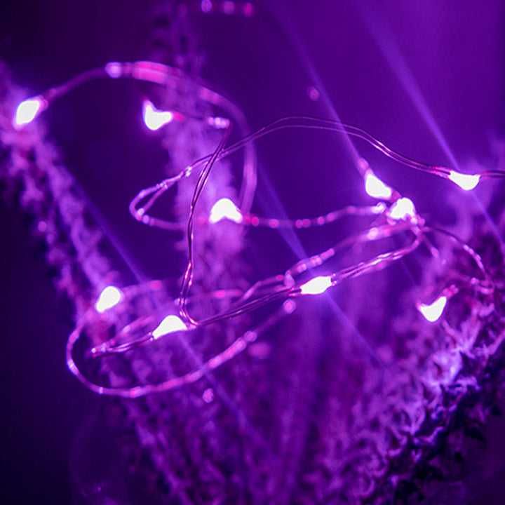 LED string lights with button cell battery, 1–3 m