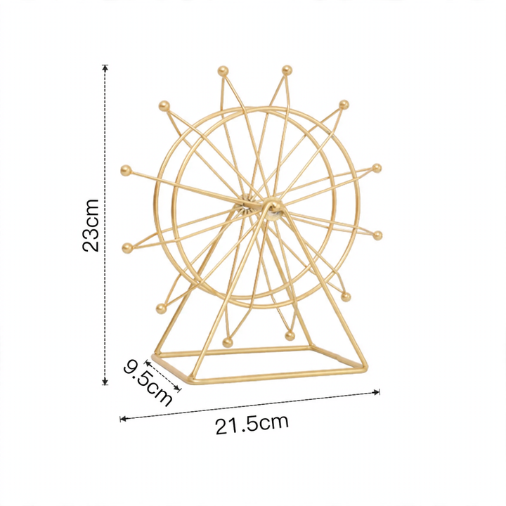 Rotatable giant wheel model, iron, European style