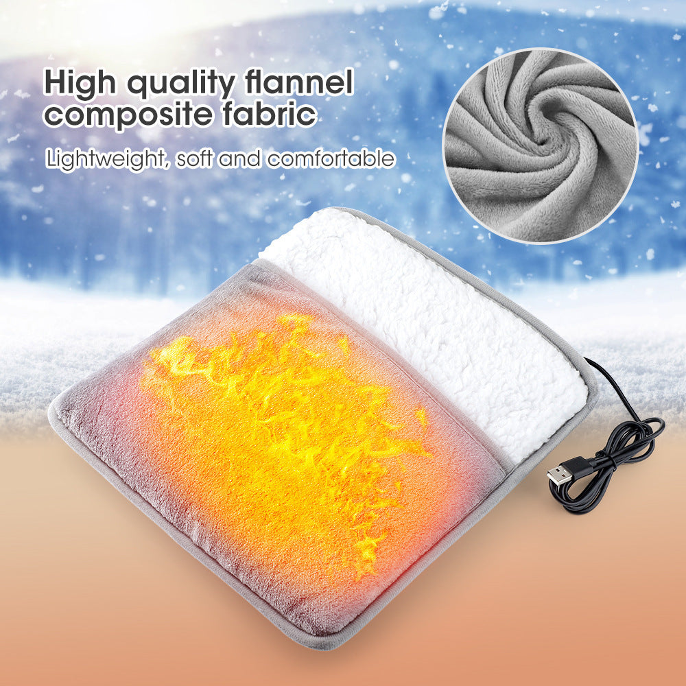 Foot warmer with push button switch