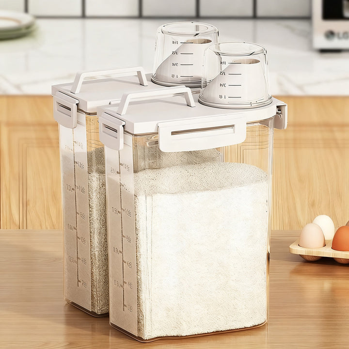 Plastic storage container with lid, airtight