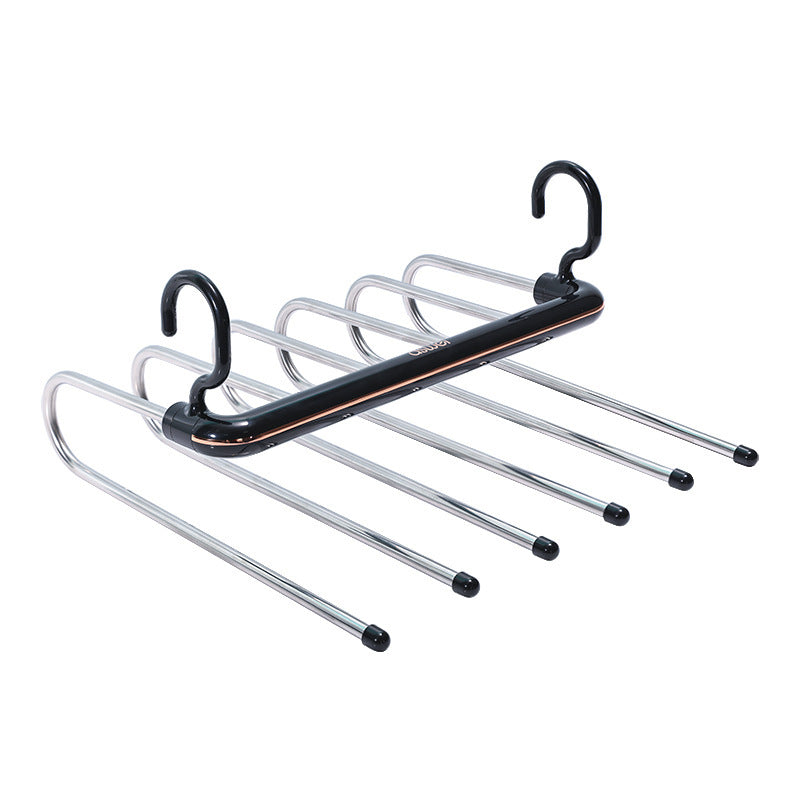Expandable pants rack with 6 levels