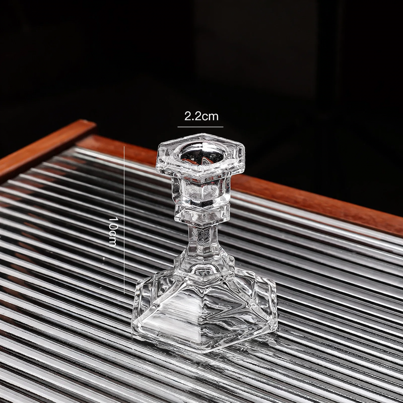 Glass candle holders, modern design