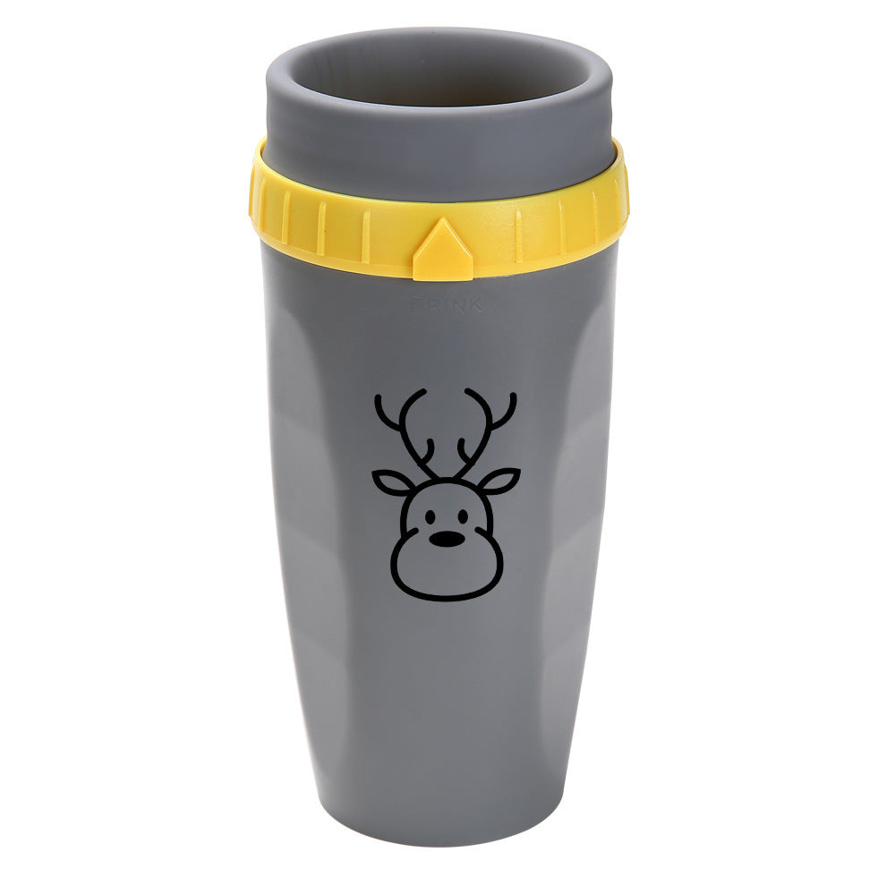 Portable drinking cup with straw, 300 ml