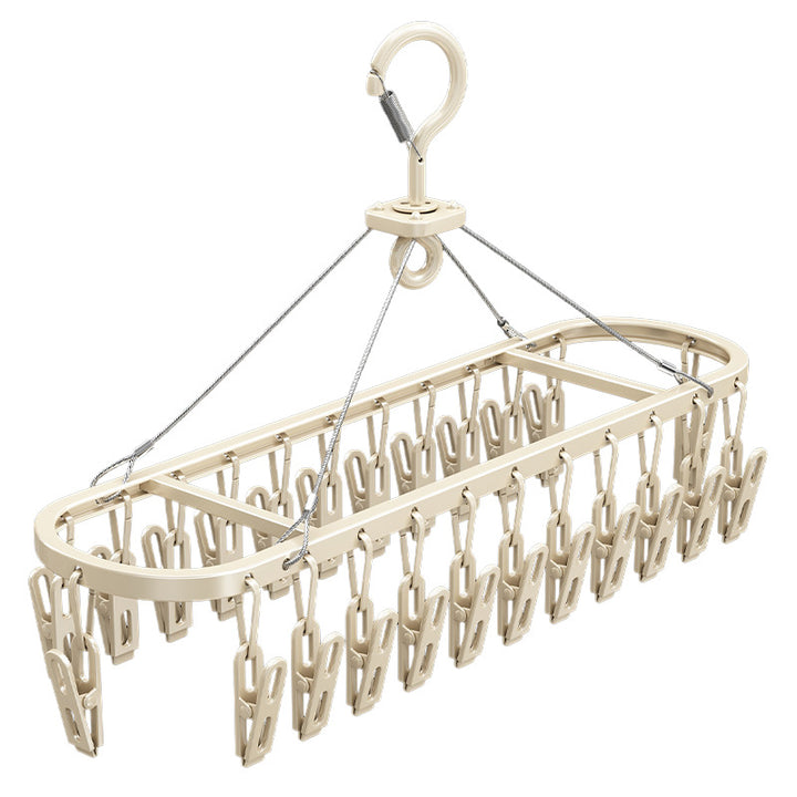 Aluminum drying rack with clips