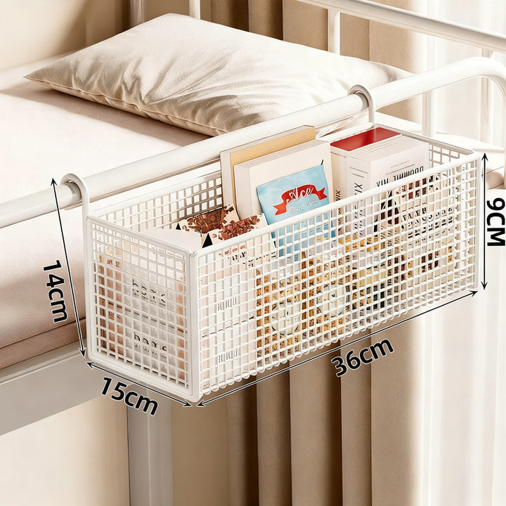 Bed shelf for hanging, steel mesh