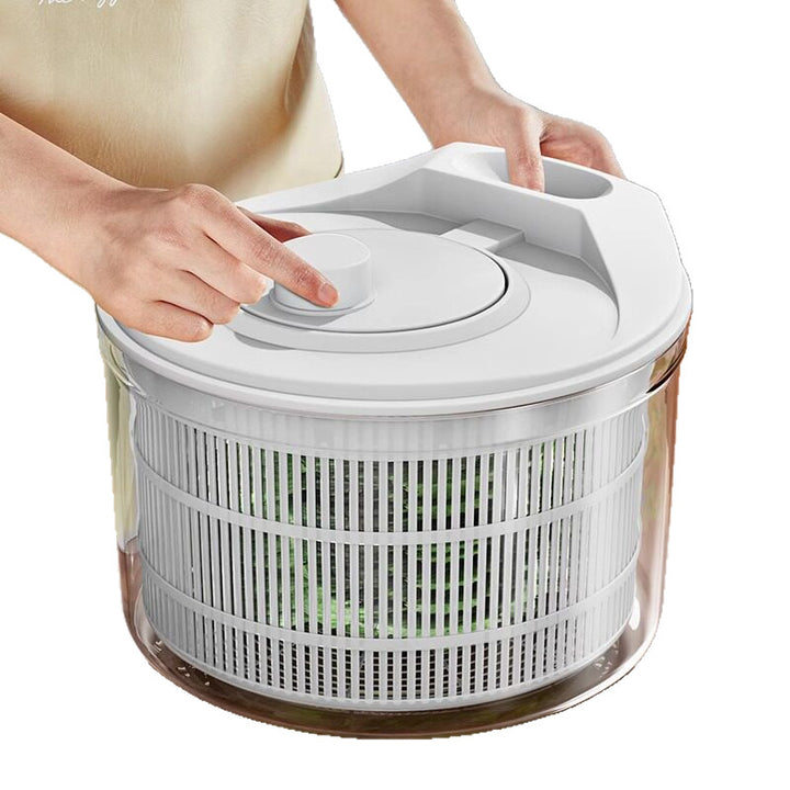 Vegetable and salad spinner, manual