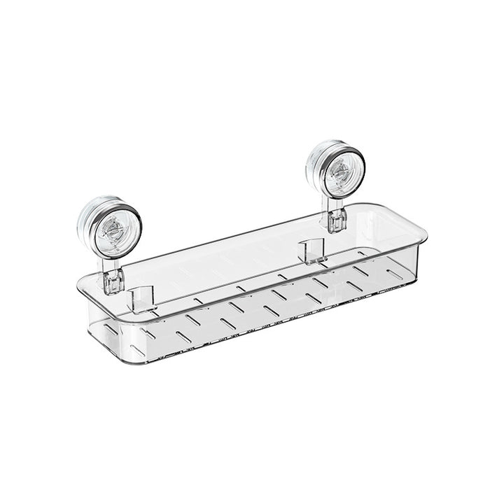 Bathroom shelf with suction cup, wall mountable