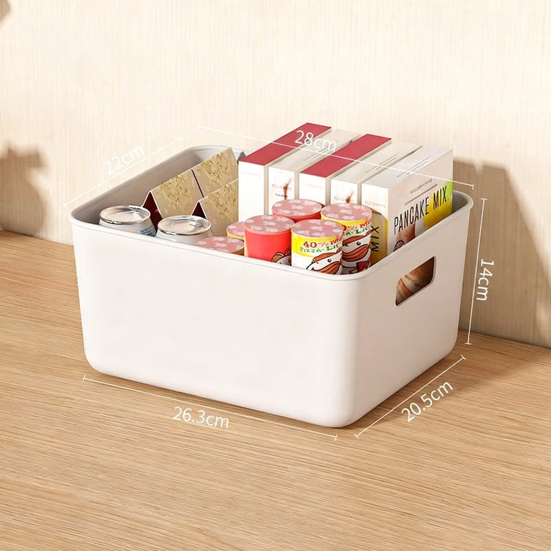 Plastic storage box for desk and cabinet