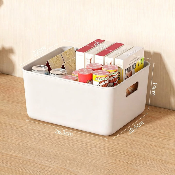 Plastic storage box for desk and cabinet