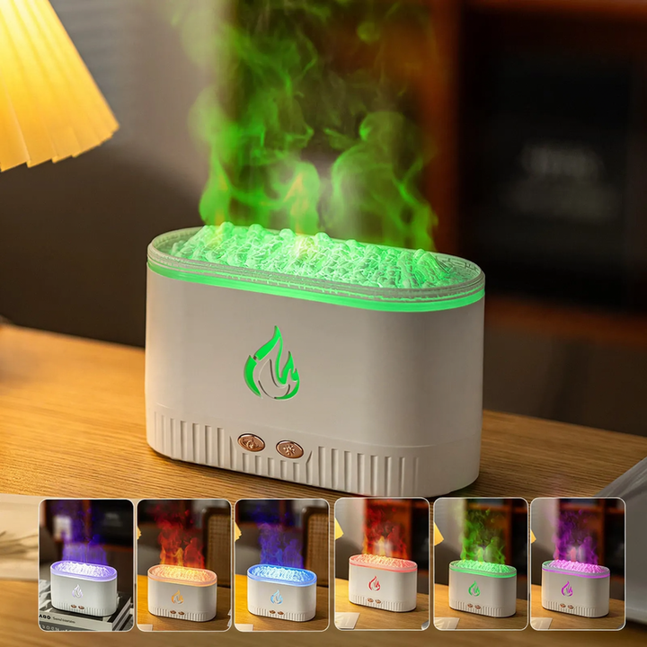 Fireplace aroma diffuser with RGB light, 0.5 l