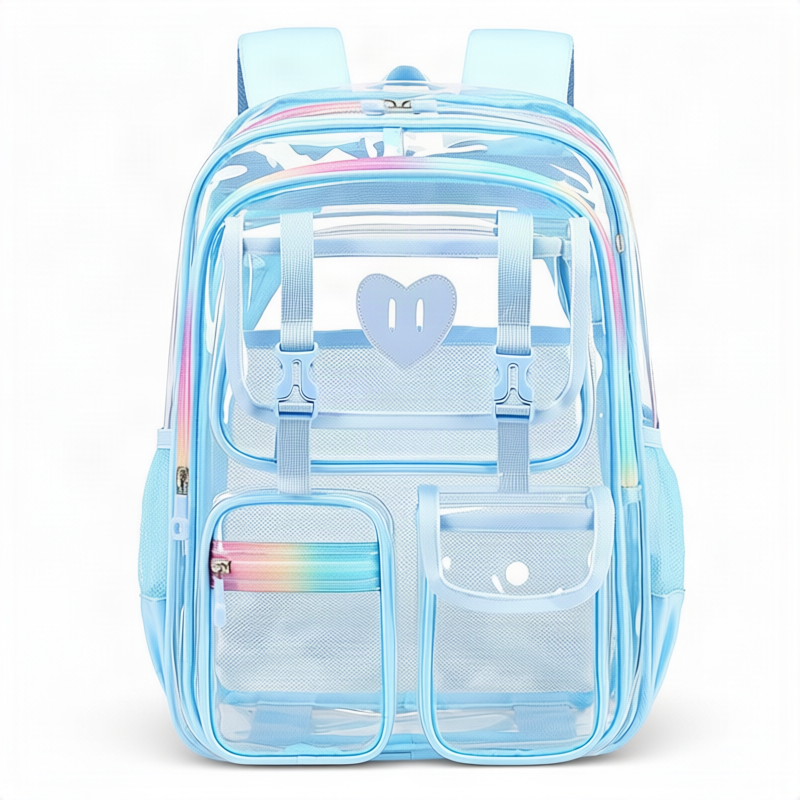 Transparent PVC backpack, waterproof