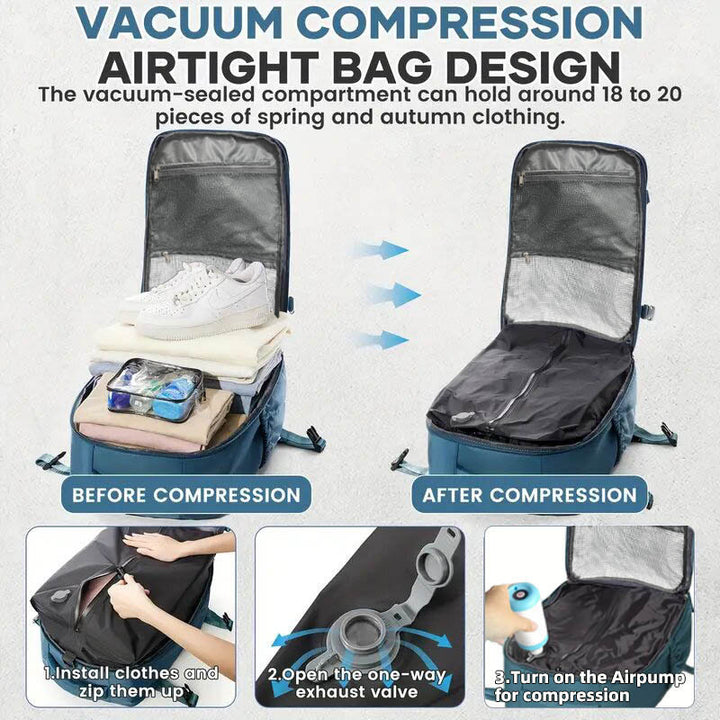 Compression Backpack, 36–55 L, with Pump