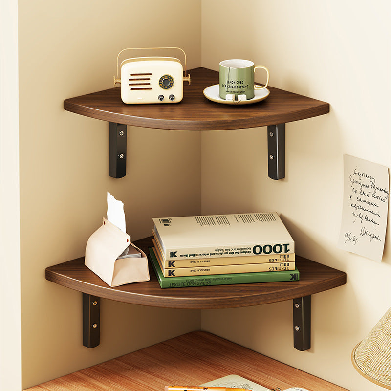 Corner shelf, multi-tiered