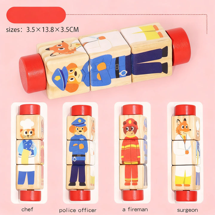 Wooden puzzle for babies, 0–3 years