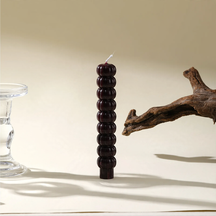 Handcrafted pumpkin scented candle with long stick