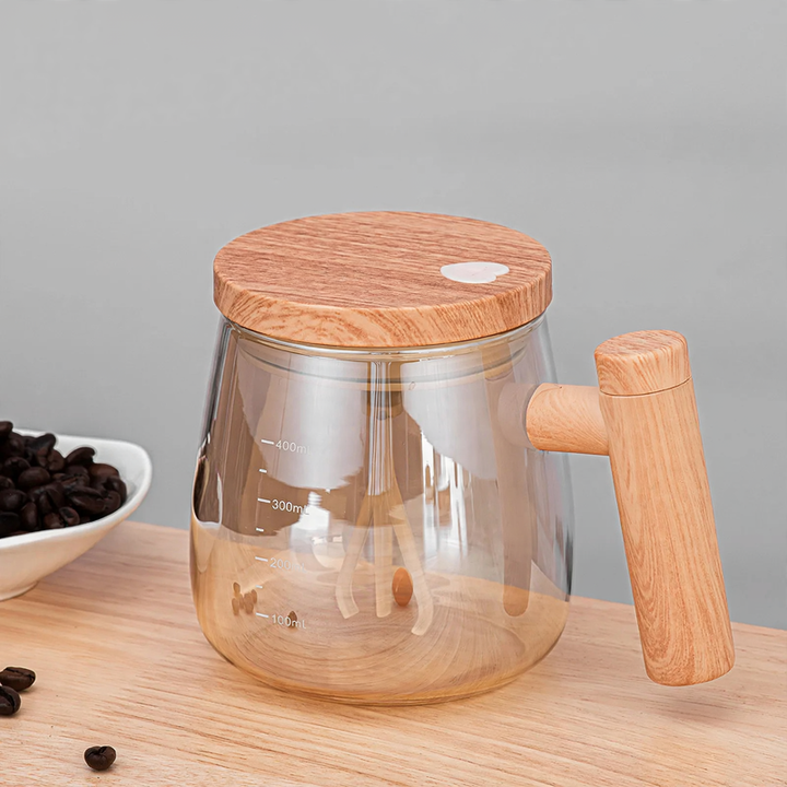 Electric whisk mixer made of glass, 400 ml, portable